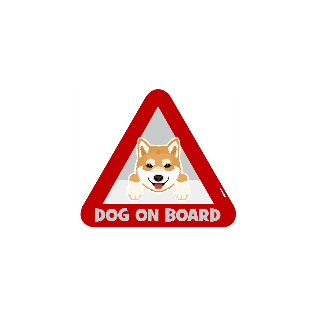 Samolepka na auto s reflexním textem - SHIBA INU