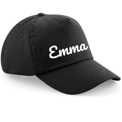 dětská kšiltovka se jménem - černá