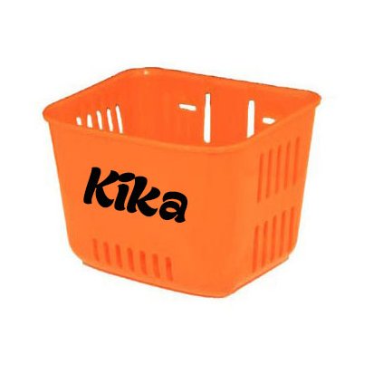 Košík na odrážedlo se jménem - oranžový
