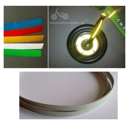 reflexné pásiky na odrážadlo - 4 x 22 cm pásik