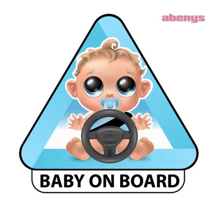 Samolepka na auto - BABY ON BOARD - kluk