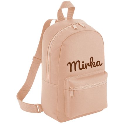 ruksak s menom Pastel - menší - broskyňový