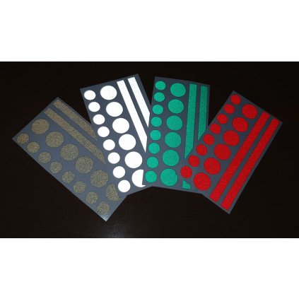 reflexné nálepky na odrážadlo - set 5 x 10 cm