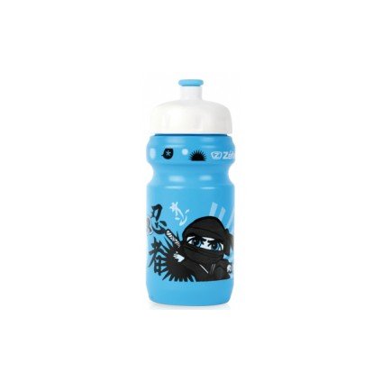 plastová fľaša na odrážadlo s držiakom NINJA -  modrá 350ml