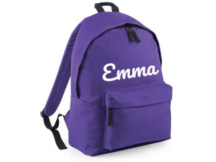 Batoh s vlastným textom fialový Emma
