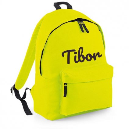 ruksak s menom Base - väčší - neon žltý