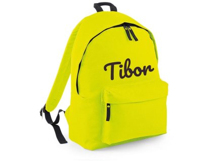 ruksak s menom Base - väčší - neon žlutý