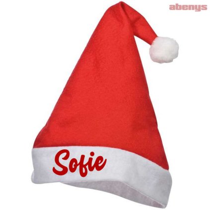 mikulášska čiapka - dekorácia - s menom podľa želania