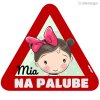 Samolepka na auto s reflexním textem - Mia