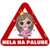 Samolepka na auto s reflexním textem - Nela