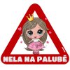 Samolepka na auto s reflexním textem - Nela