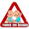 Samolepka na auto - TWINS ON BOARD - dvojčata
