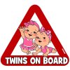 Samolepka na auto - TWINS ON BOARD - dvojčata