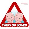Samolepka na auto - TWINS ON BOARD