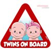Samolepka na auto - TWINS ON BOARD