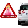 Samolepka na auto - s reflexným textom - princezná Sisi
