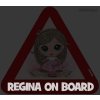 Samolepka na auto - s reflexným textom - dievčatko Regina