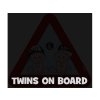 Samolepka na auto s reflexním textem TWINS chlapci