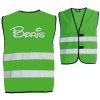 detská reflexná vesta s reflexným nápisom