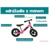 Moje odrážadlo s menom - modré so zelenými kolesami