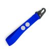 Přívěsek na klíče nebo zip s reflexním nápisem dle přání - modrý