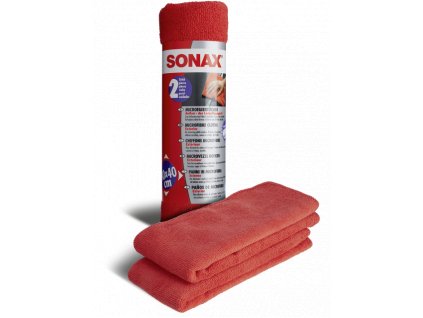 Sonax Utěrka z mikrovlákna na karoserie červená 2 ks