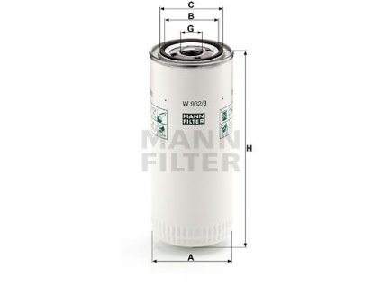 Olejový filtr MANN-FILTER W 962/8