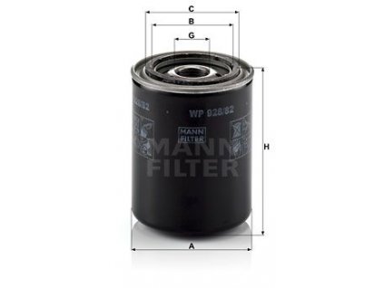 Olejový filtr MANN-FILTER WP 928/82