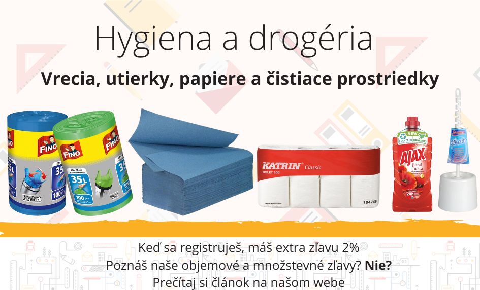 Hygiena a drogéria. kompletná ponuka vrecia, utierky, papiere a čistiacé prostriedky