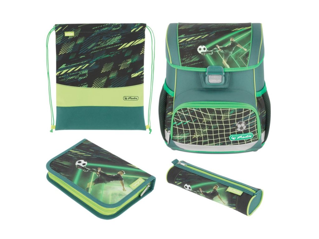 Školská taška Herlitz Loop+ Futbalista, sada