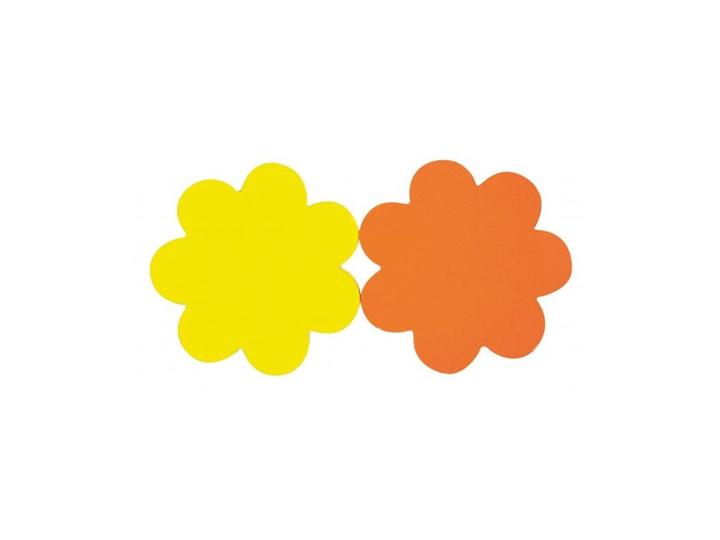 Popisovateľný farebný kartón kvet priemer 8cm APLI mix žltá-oranžová