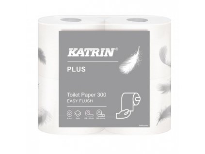 Toaletný papier 2-vrstvový KATRIN Toilet 300 rýchlorozpustný 4ks