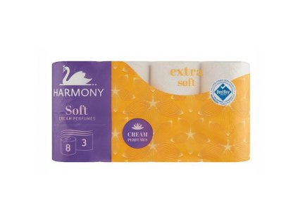 Toaletný papier 3-vrstvový Harmony Soft CREAM Perfumes biely 8 ks