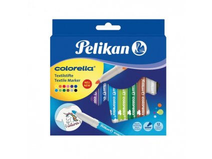 Sada popisovačov na textil Pelikan Colorella 12 farieb