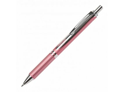 Gélový roller Pentel Energel Steel, ružový