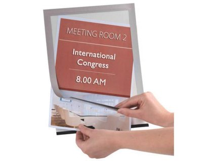 Samolepiaci držiak dokumentov A4 strieborný 2 ks