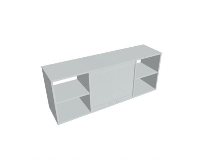 Závesná skriňa Strong, sivá, zámok