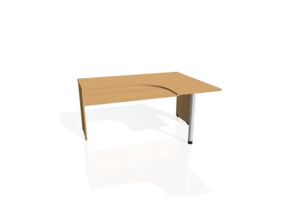 Pracovný stôl Gate, ergo, ľavý, 160x75,5x120 cm, buk/buk