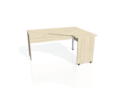 Pracovný stôl Gate, ergo, ľavý, 160x75,5x120 cm, agát/agát