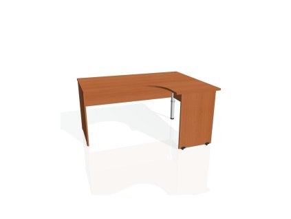 Pracovný stôl Gate, ergo, ľavý, 160x75,5x120 cm, čerešňa/čerešňa