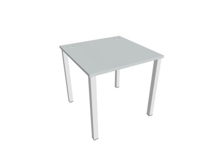 Pracovný stôl Uni, 80x75,5x80 cm, sivá/biela