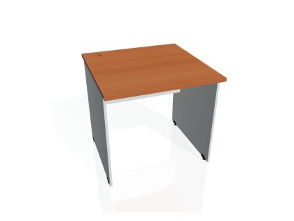 Pracovný stôl Gate, 80x75,5x80 cm, čerešňa/sivý
