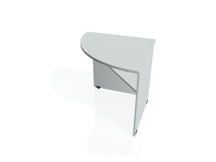 Doplnkový stôl Gate, ľavý, 80x75,5x80 cm, sivá/sivá