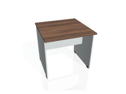Rokovací stôl Gate, 80x75,5x80 cm, orech/sivá