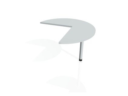 Doplnkový stôl Gate, pravý, 100x75,5 cm, sivá/kov