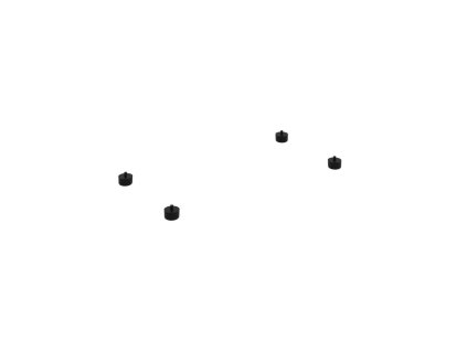 Rektifikačné nožičky, plastové, 27-47 mm, 4 ks