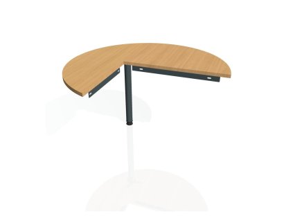 Doplnkový stôl Gate, pravý, 120x75,5 cm, buk/kov