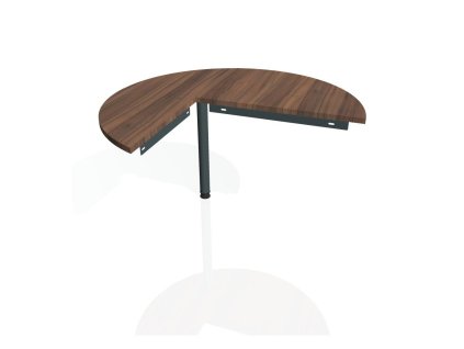 Doplnkový stôl Gate, pravý, 120x75,5 cm, orech/kov