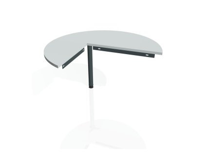 Doplnkový stôl Gate, pravý, 120x75,5 cm, sivá/kov