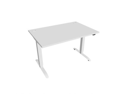 Pracovný stôl Motion, ZO, 2S, 120x70,5-120,5x80 cm, biela/biela
